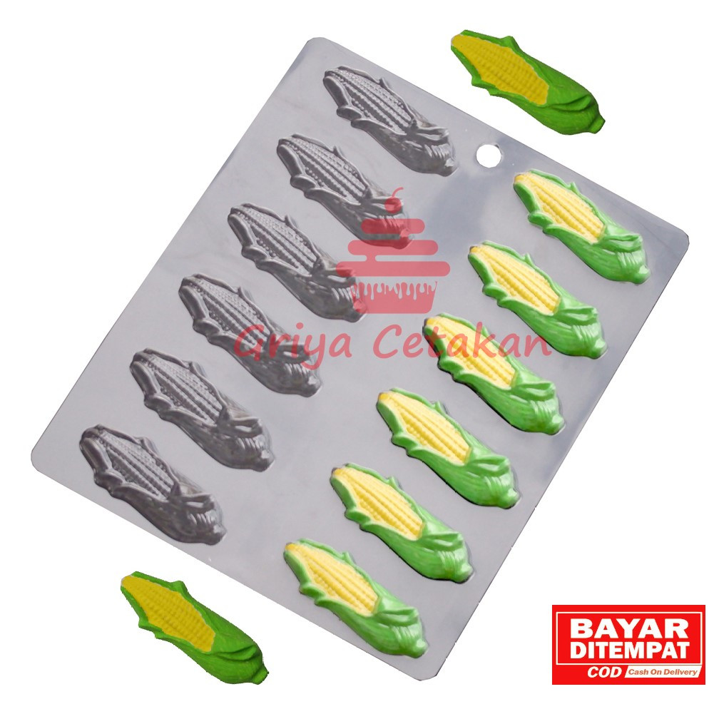 GC แม่พิมพ์พลาสติก Chocolate Craft Clay Craft ข้าวโพด 12 ช่อง