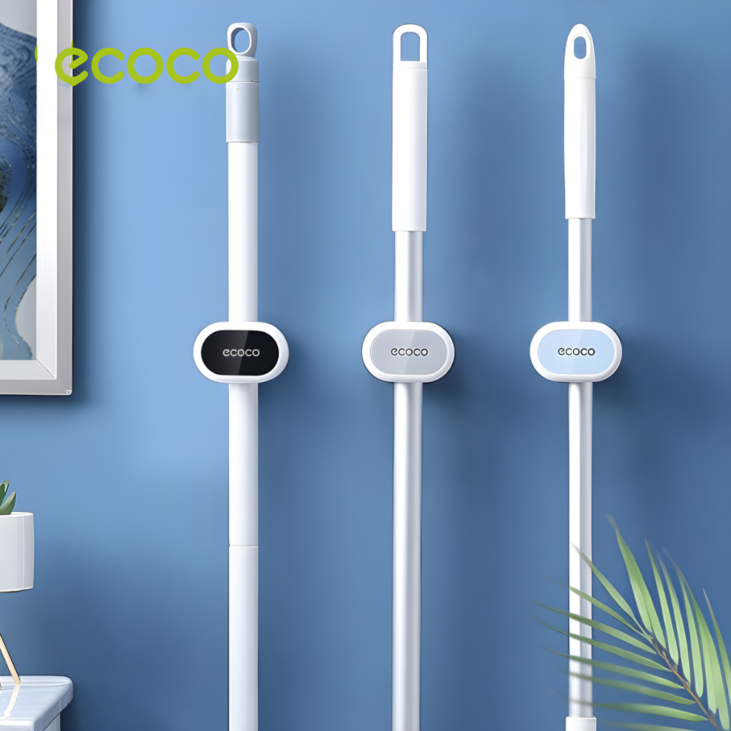 GANTUNGAN ECOCO ที่ยึดไม้ถูพื้น - ที่แขวนติดผนังสําหรับไม้กวาด ไม้ถูพื้น ร่ม แท่งตรง