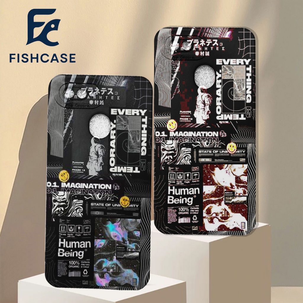 HP [FC26] Case Oppo A5s A7 A12 A11K F9 A3S A1K REALME C2 Elegant Contemporary Marble Mobile phone - 