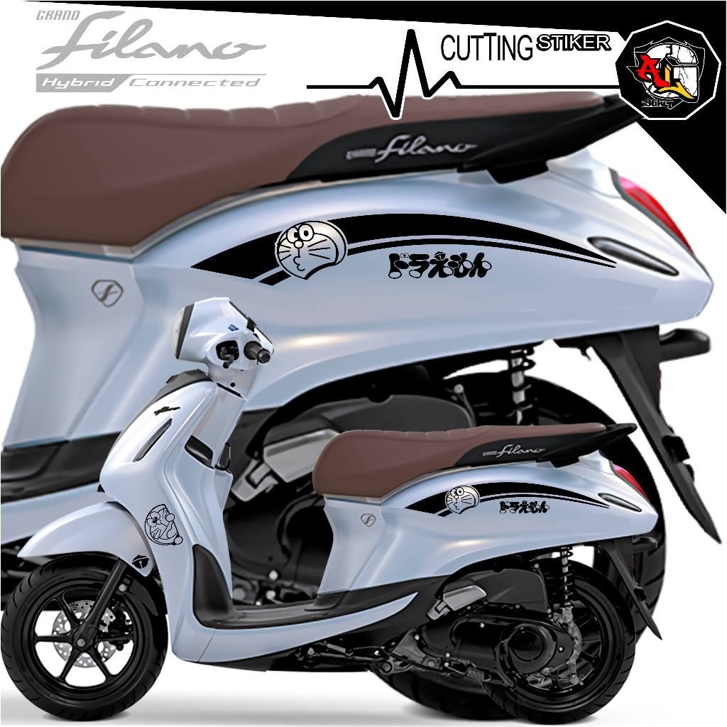DORAEMON CUTTING STICKER/MOTORCYCLE STRIPING/563/MOTORCYCLE STICKER/CUTE CARTOON STRIPING/GRAND FILANO STRIPING