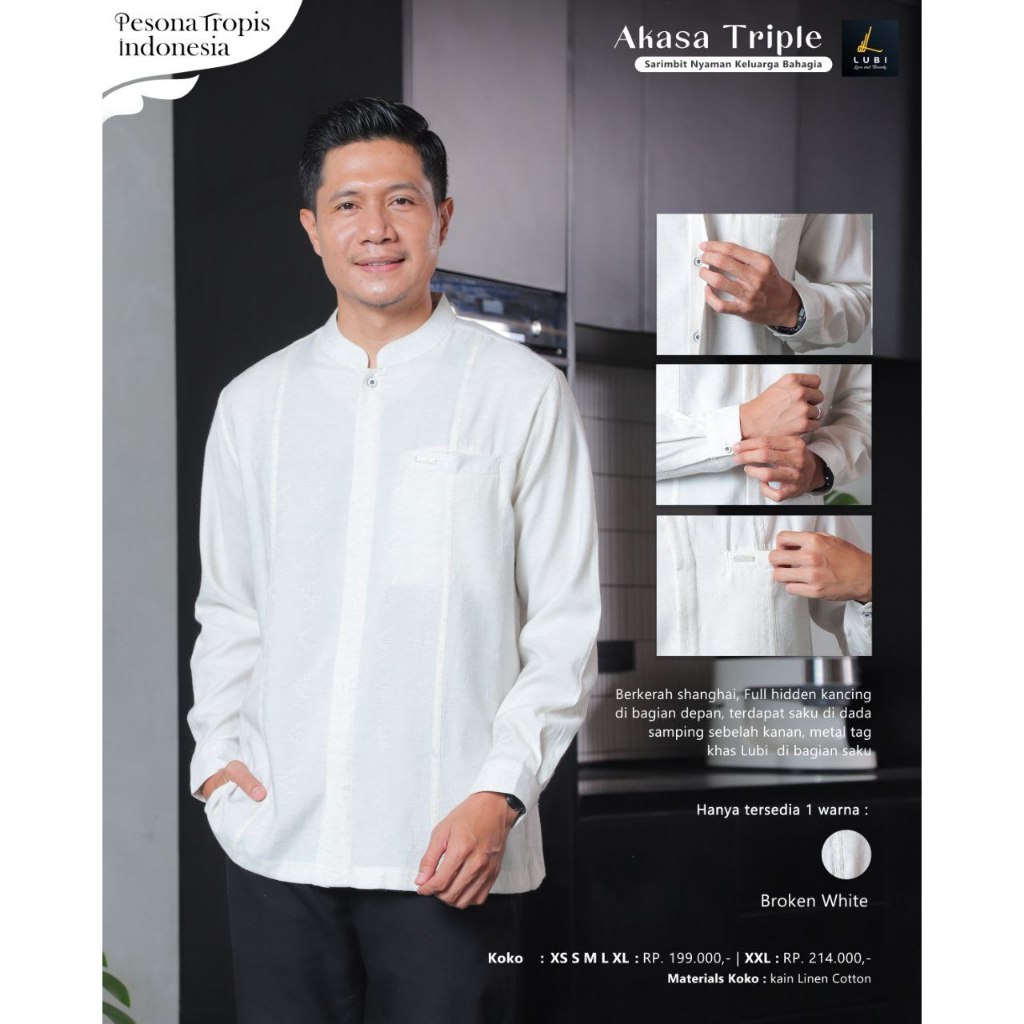 KOKO AKASA BROKEN สีขาว LONG SLEEVE LATEST โดย LUBI