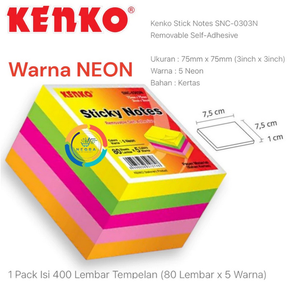 Kenko Sticky Notes Neon Sticky Notes