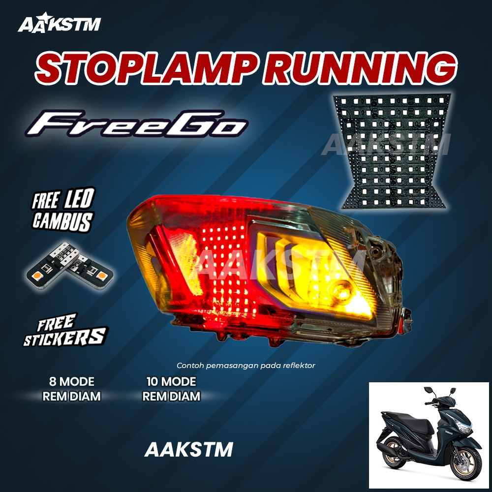 Stoplamp วิ่ง Led Freego Gen1 ไฟเบรค 8 10 โหมด Variations Aa Kstm