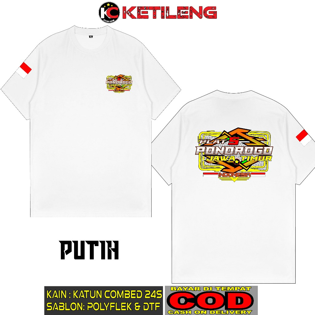 PLAT S PONOROGO M2 เสื้อยืด, THICK 24S COMBED COTTON MATERIAL, เสื้อยืด DISTRO, เสื้อยืด COOL