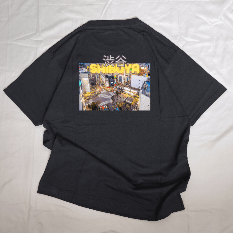 [E010 - B] - เสื้อยืด Shibuya Street - Cotton Bamboo 24s