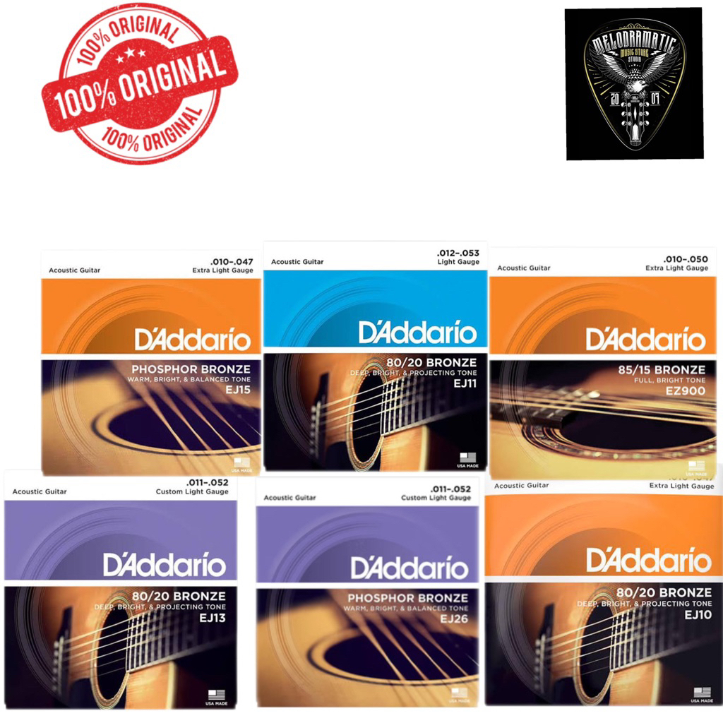 DADDARIO DAADDARIO EZ900 EJ10 EJ15 EJ13 EJ26 E11 ACOUSTIC GUITAR STRINGS