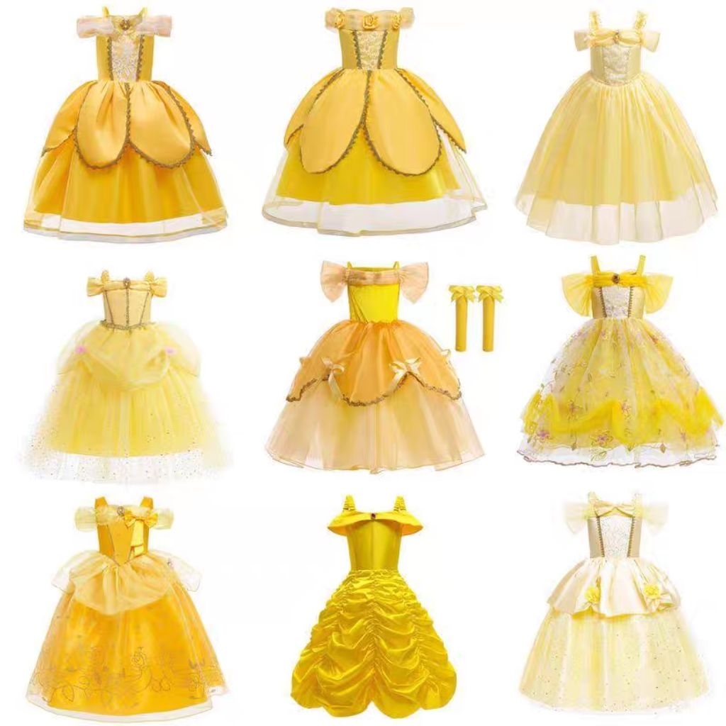 BELLE PRINCESS GOWN GIRLS PARTY COSTUME