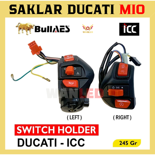 Ducati Mio Switch แฮนด์ซ้าย แฮนด์ขวา Dim Universal Piw Piw ICC