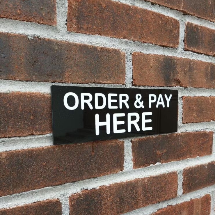 ป้ายอะคริลิค / อะคริลิค / ORDER & PAY HERE