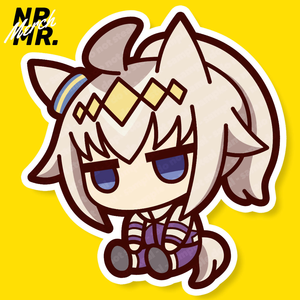 Oguri Cap Doll Chibi Fanmade Sticker Uma Musume Cinderella Grey