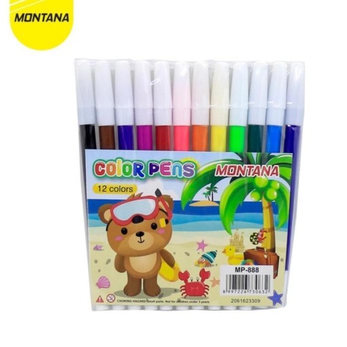 Montana MP 888 ปากกามาร์กเกอร์ 12 สี - ปากกามาร์กเกอร์ 12 สีขนาดใหญ่