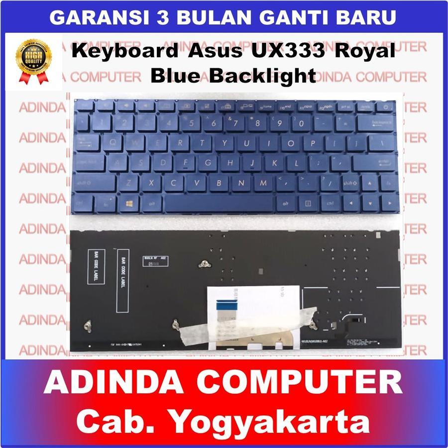 Asus Zenbook 13 UX333 UX333F UX333FA UX333FN คีย์บอร์ดแบ็คไลท์รอยัลบลู
