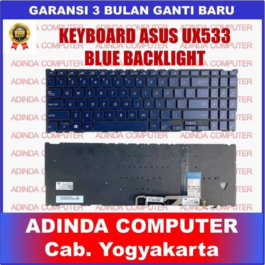 Asus Zenbook 15 UX533 UX533f UX533fd UX533fn UX534 UX534f คีย์บอร์ดแบ็คไลท์สีน้ําเงิน