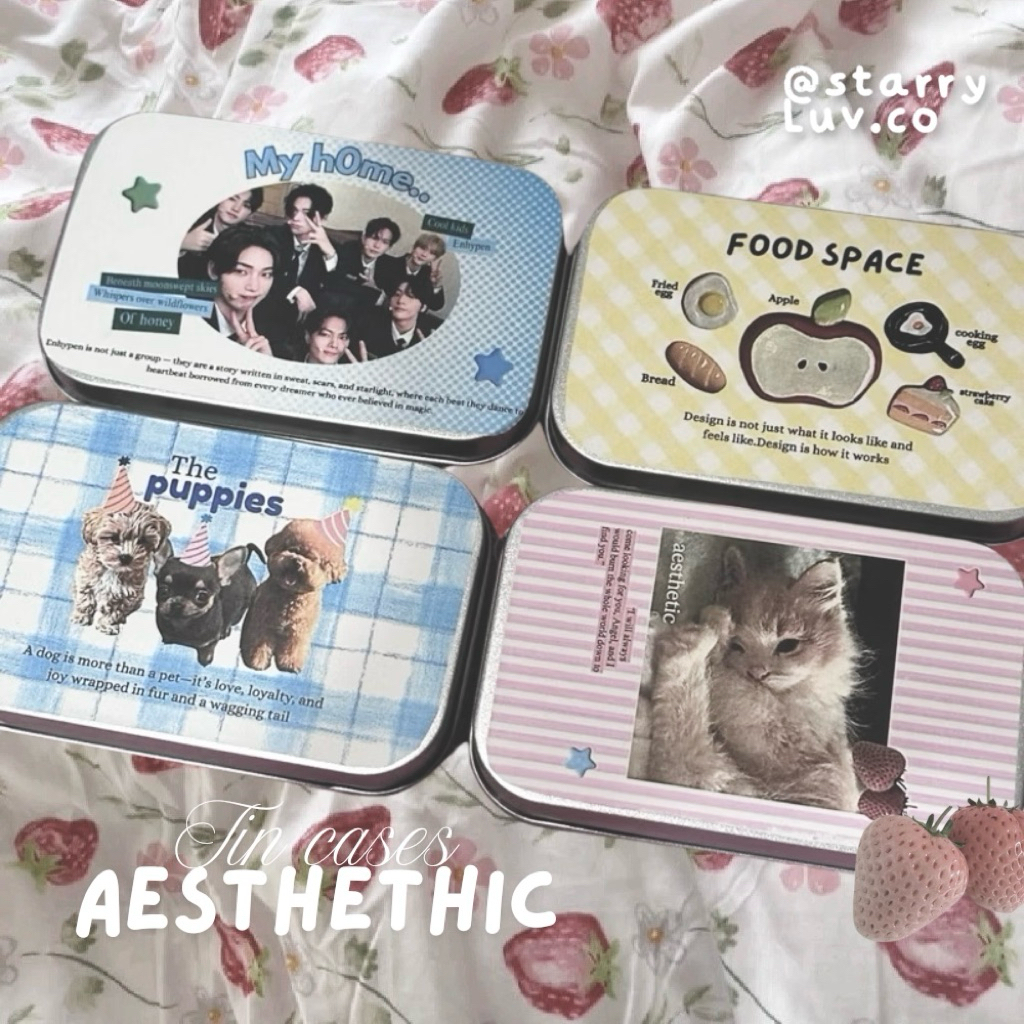 TIN CASE DECO // อาหารผลไม้สุนัข เคสดีบุก enhypen // ที่เก็บของน่ารัก // pict จริง