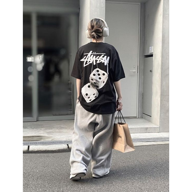 เสื้อยืด Stussy Dice Stussy Dice Oversize Casual Sporty Tshirt Stussy Dice