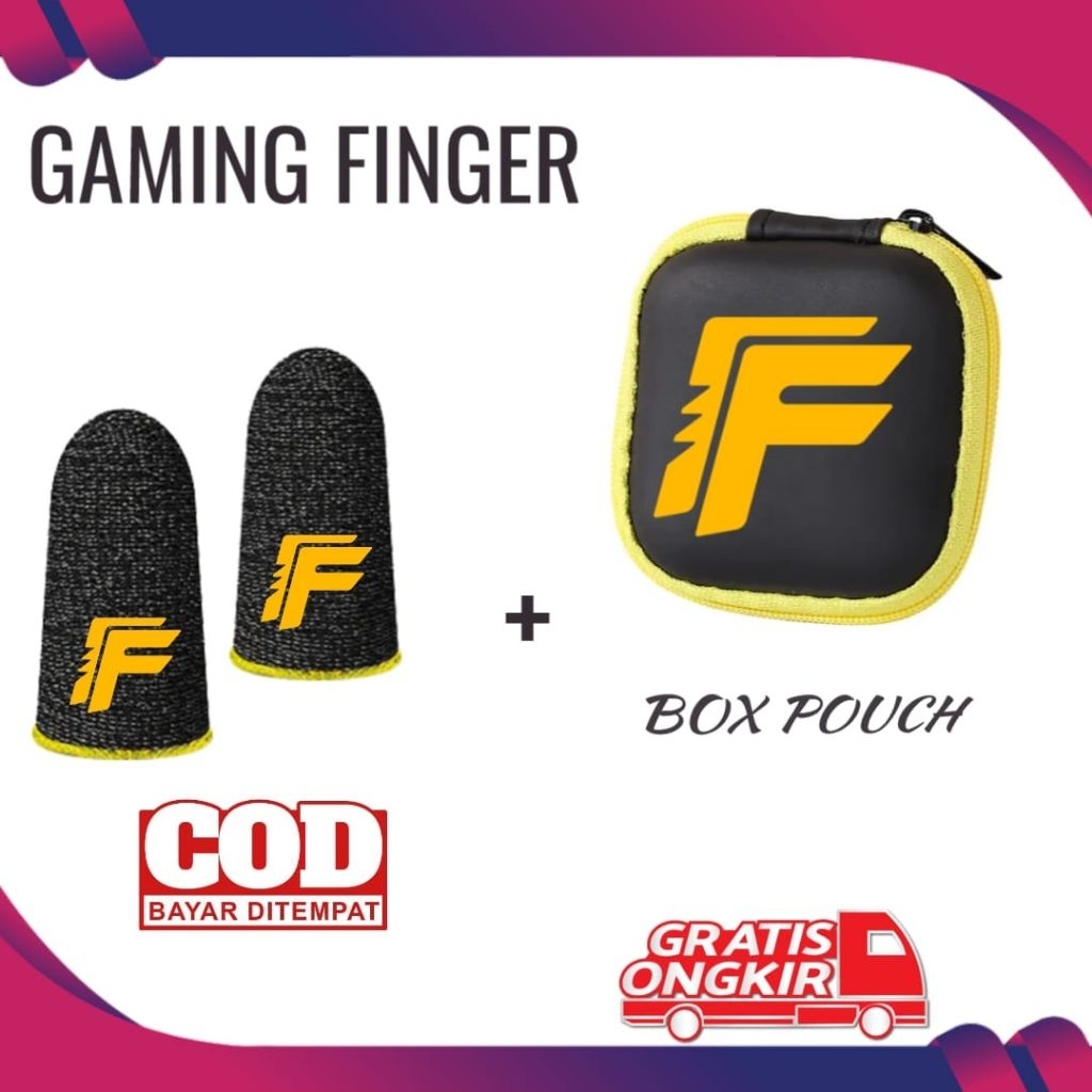 ปลอกนิ้วหัวแม่มือสําหรับเล่นเกม Freefire + กระเป๋า