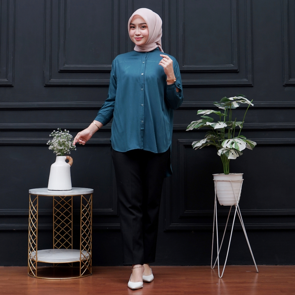 Naomi Simple Blouse Womens Top Premium Rayon Twill Material