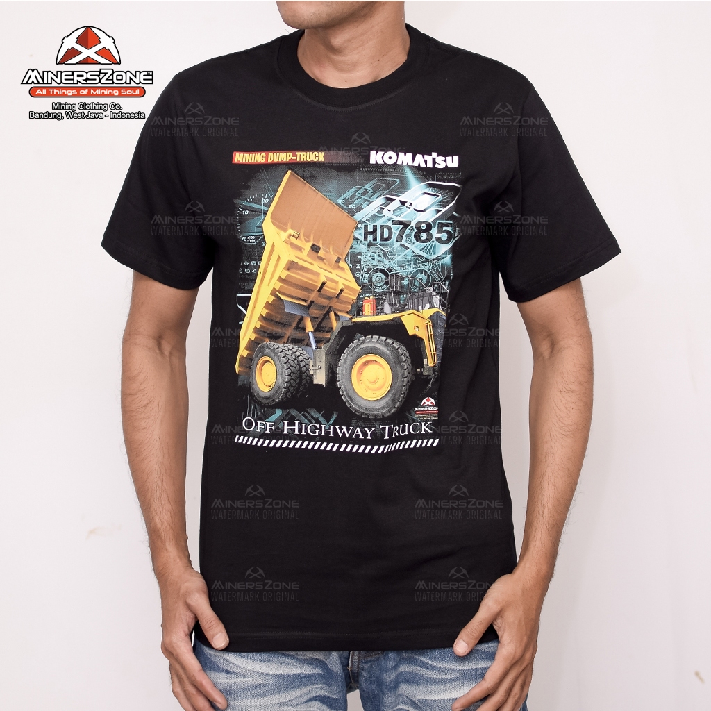 MinersZone KOMATSU Dump Truck HD-785 Mining เสื้อยืด | เสื้อยืดการทําเหมืองแร่ | ตัวประกอบอุปกรณ์หนั