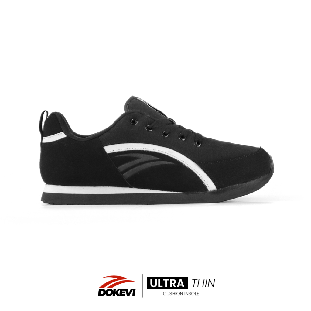 DOKEVI - Eclipse สีดําสีขาว | รองเท้าผ้าใบ | รองเท้าลําลอง