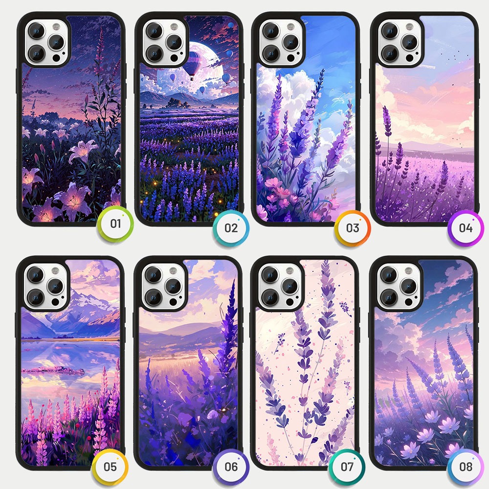 IPhone 17 16 15 14 13 12 11 Pro Max Plus Air Lavender Curtain Case MT0022