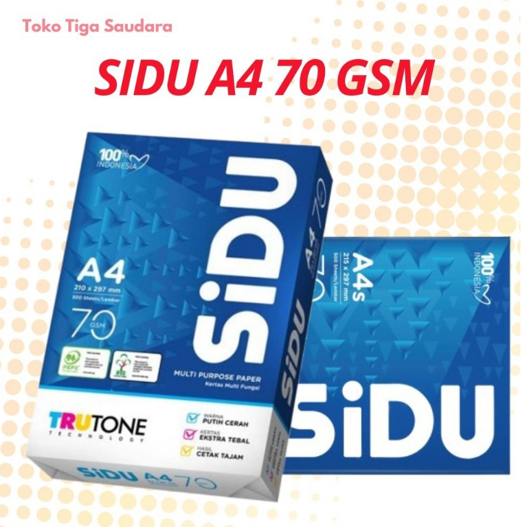 กระดาษ SIDU A4 70 GSM HVS