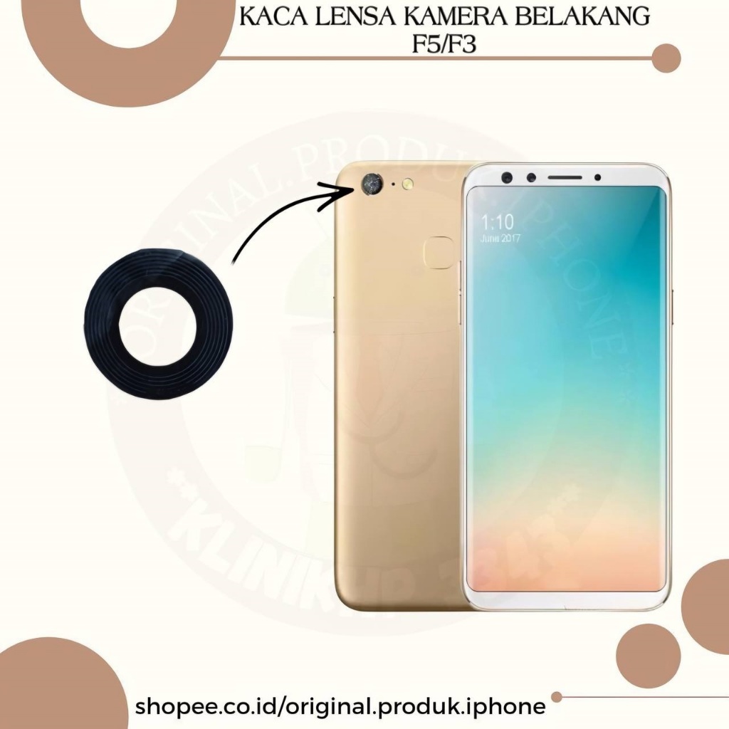 เลนส์แก้ว REAR CAMERA OP F5 / F3 FULLSET ฟรีกาว