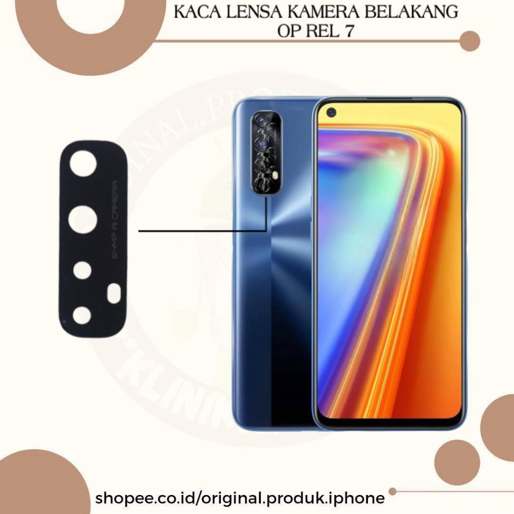 REAR CAMERA LENS GLASS OP REL 7 FULLSET ฟรีกาว