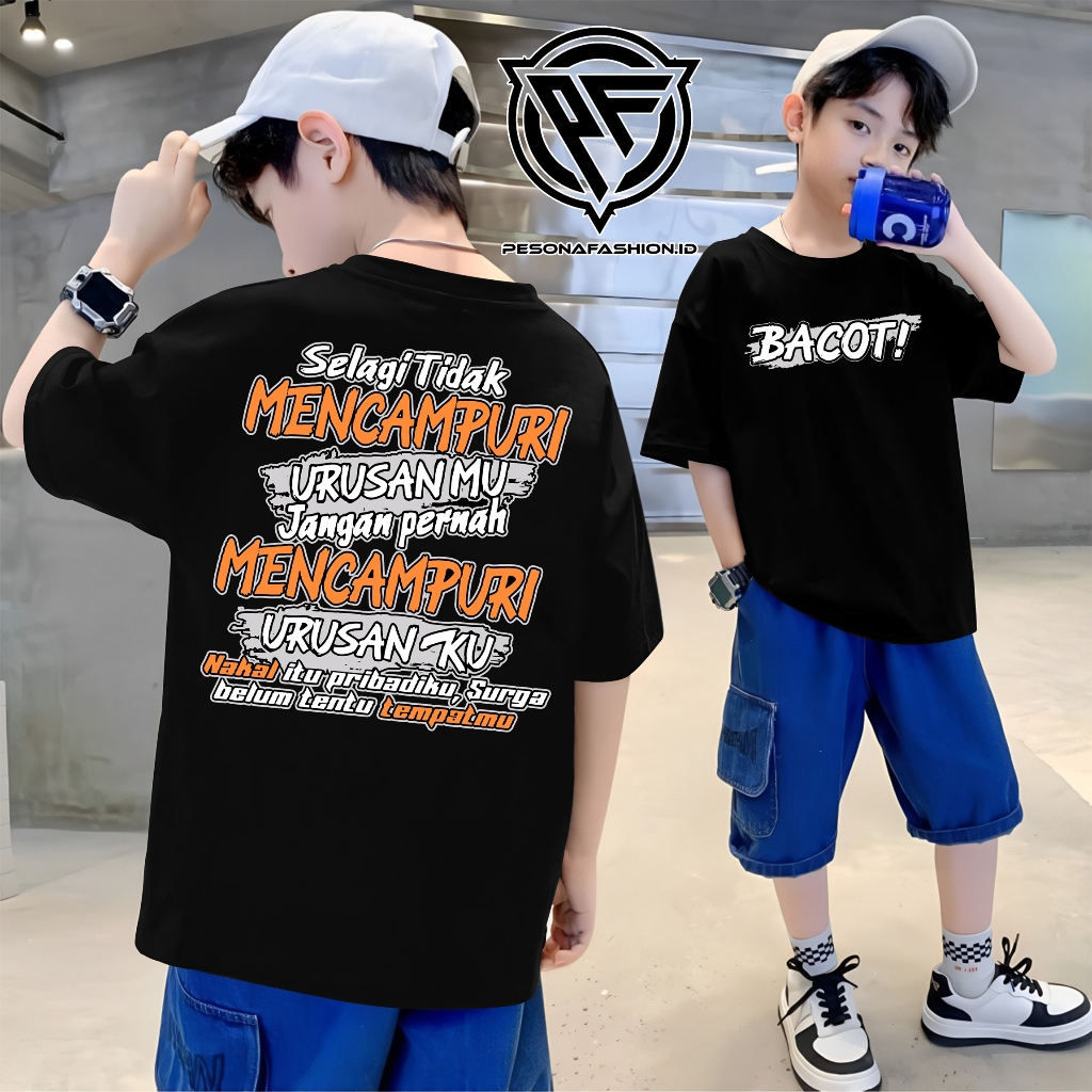 Distro เสื้อยืดเด็ก B4C0T เสื้อยืด WHILE YOU DONT MIX YOU WILL NEVER MIXING ME / ผู้ชายผู้หญิง