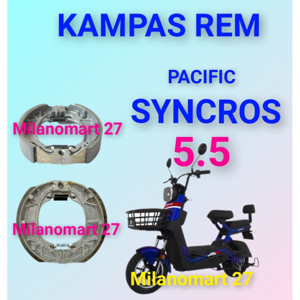 ผ้าเบรค Pacific Syncros 5.5 ผ้าเบรคจักรยานไฟฟ้า Pacific Syncros 5.5