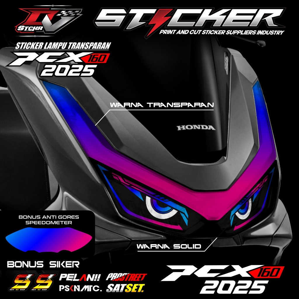PCX NEW 2025 LIGHT STICKER - PCX 01 HEADLIGHT EYEBROW STICKER