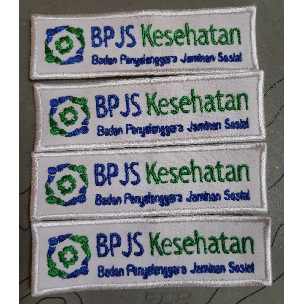 BPJS Health Logo เย็บปักถักร้อย ขนาด +-10cm x 3cm