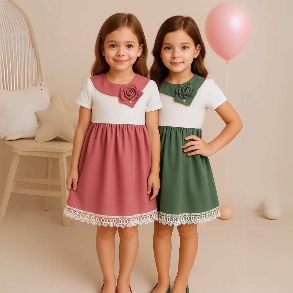 Yuffie - ชุดเดรสเชอร์ลี่สําหรับเด็กผู้หญิง 1-12 ปี 4434