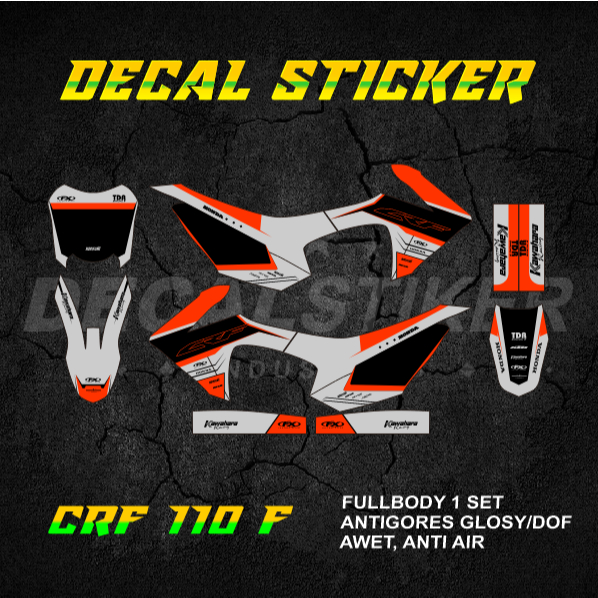 STABILO UNGU MERAH HIJAU DECAL STICKER CRF 110 FULLBODY (020) DECAL STICKER MINIMOTO 110F F MINITRAI