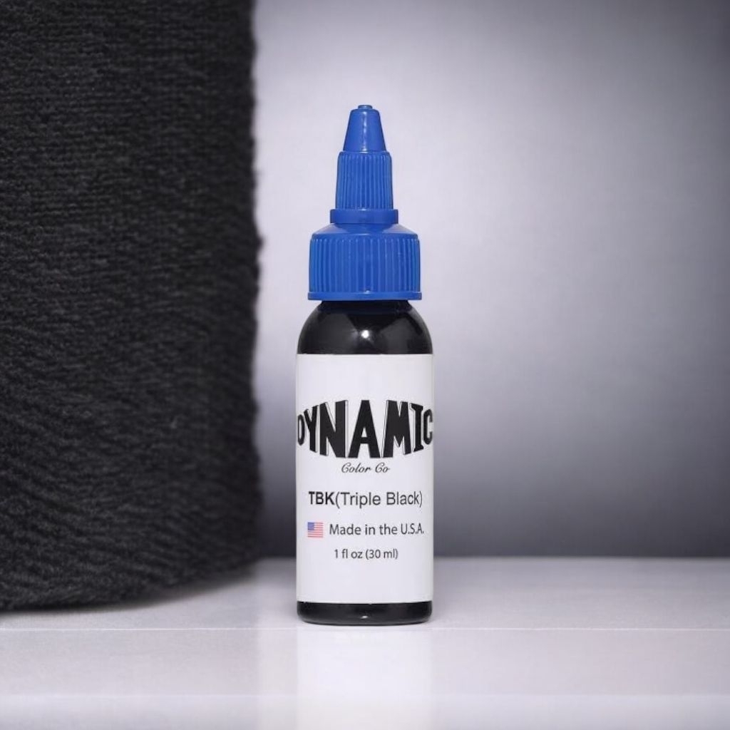 Dynamic Ink Triple Black 1oz / 30ml Original USA - TBK - Tattoo Ink DEEP Black