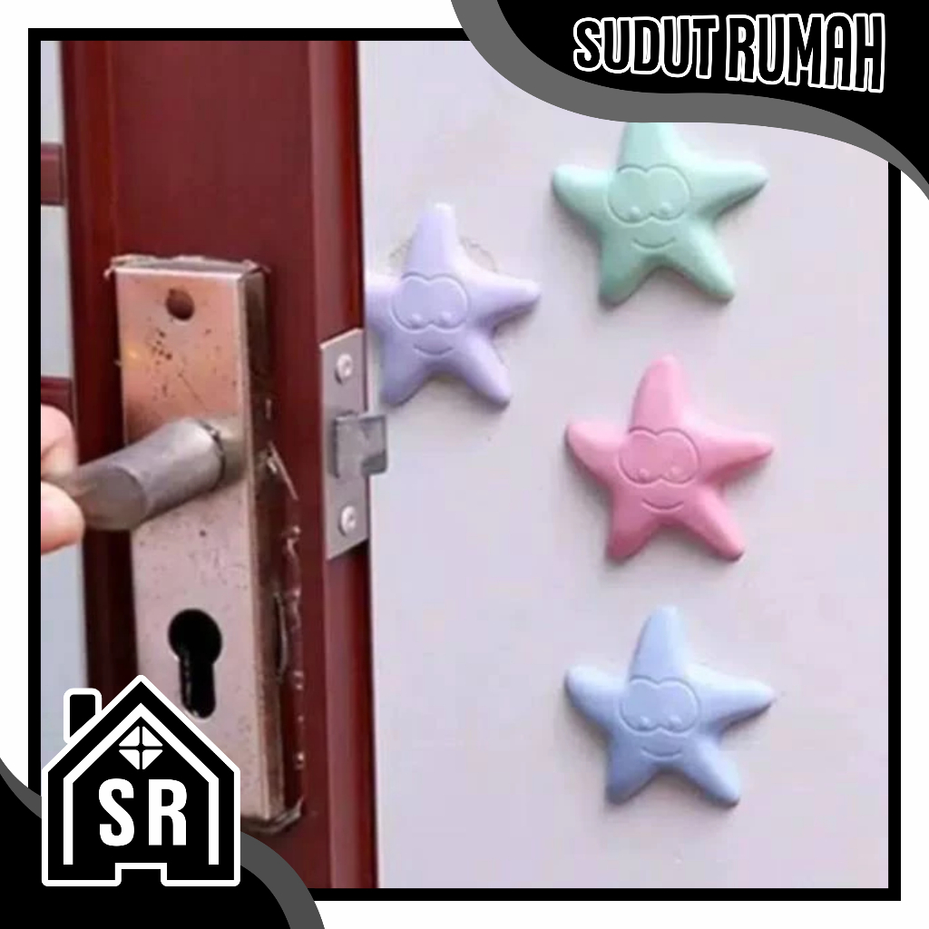 SR Star Sticker Door Stopper Anti-Sound Door Stopper นําเข้า R064