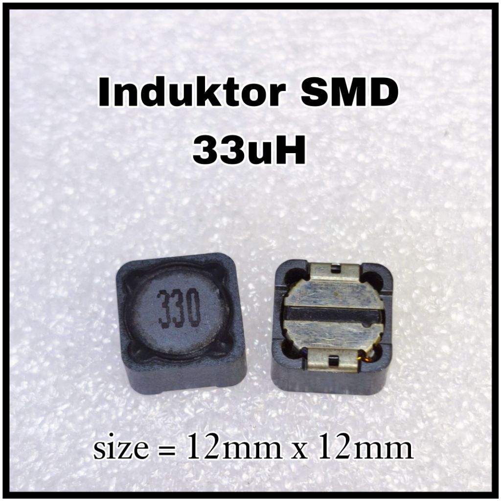 Inductor SMD 33uH Inductor Power 0.03mH 33000nH 12mm x 12mm ขนาด 12x12mm เครื่องหมาย: 330
