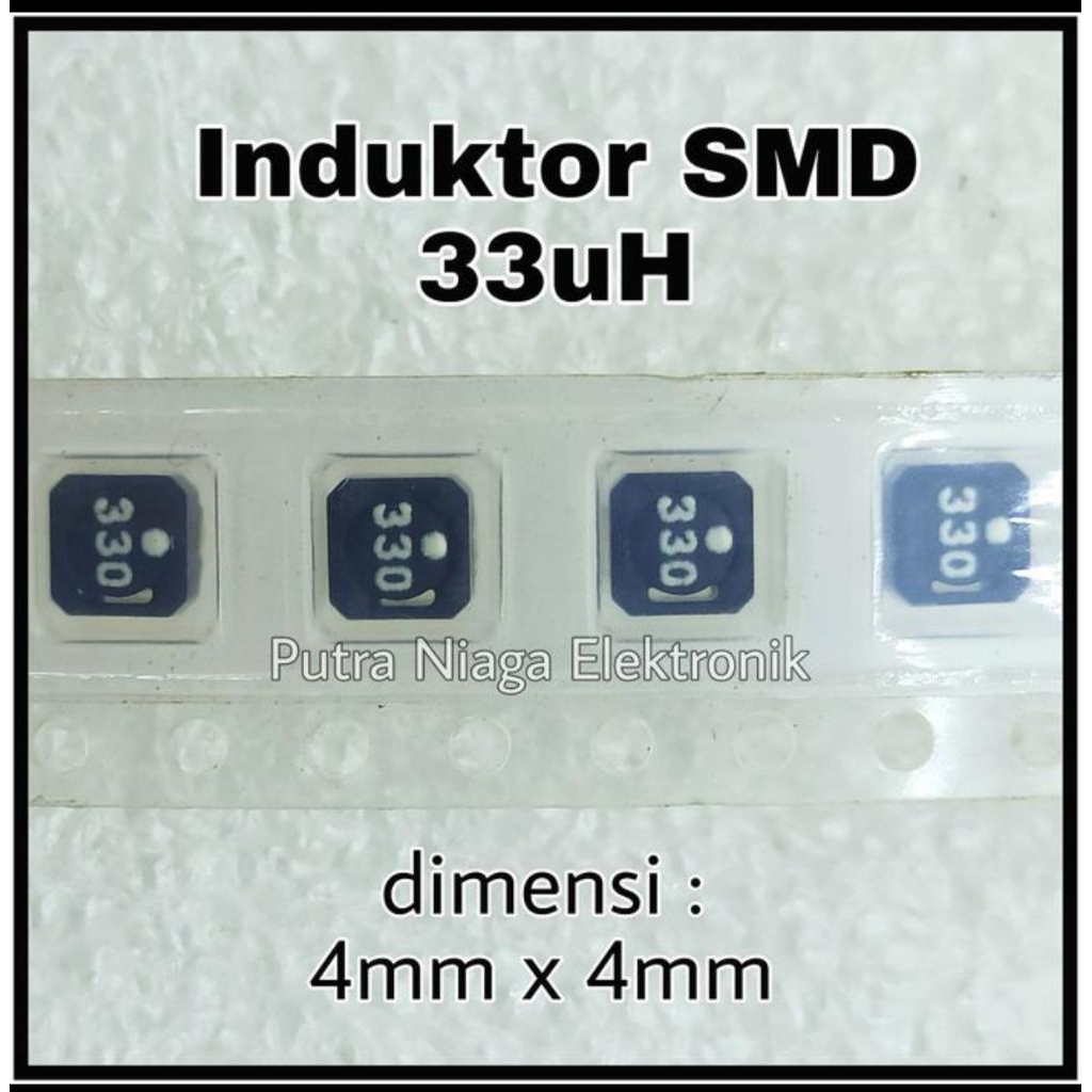 Inductor SMD 33uH Inductor Power 33000nH Filter Coil 0,033mH 4mm x 4mm ขนาด 4x4mm เครื่องหมาย: 330