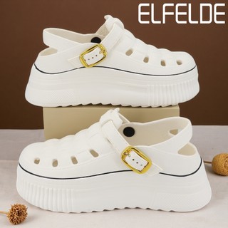 ELFELDE Sandal Wantia Kekinian Tinggi Sandal Baim Wanita Jelly Sandal Fuji Korea Sepatu Wanita