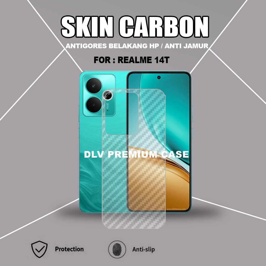 REALME 15T REALME 14T SKIN CARBON TRANSPARENT ANTI-SCRATCH BACK REALME 15T REALME 14T SCB1
