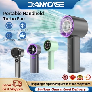 DANYCASE Kipas Angin Portable Mini Tangan Kecil Turbo - Baterai Tahan Lama, USB, Murah, Cepat Angin, Cocok untuk Travel, Kantor, Sekolah dan Aktivitas Luar Ruangan