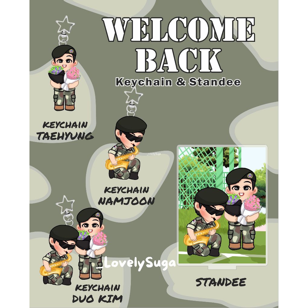 พวงกุญแจและ Standee Welcome Back