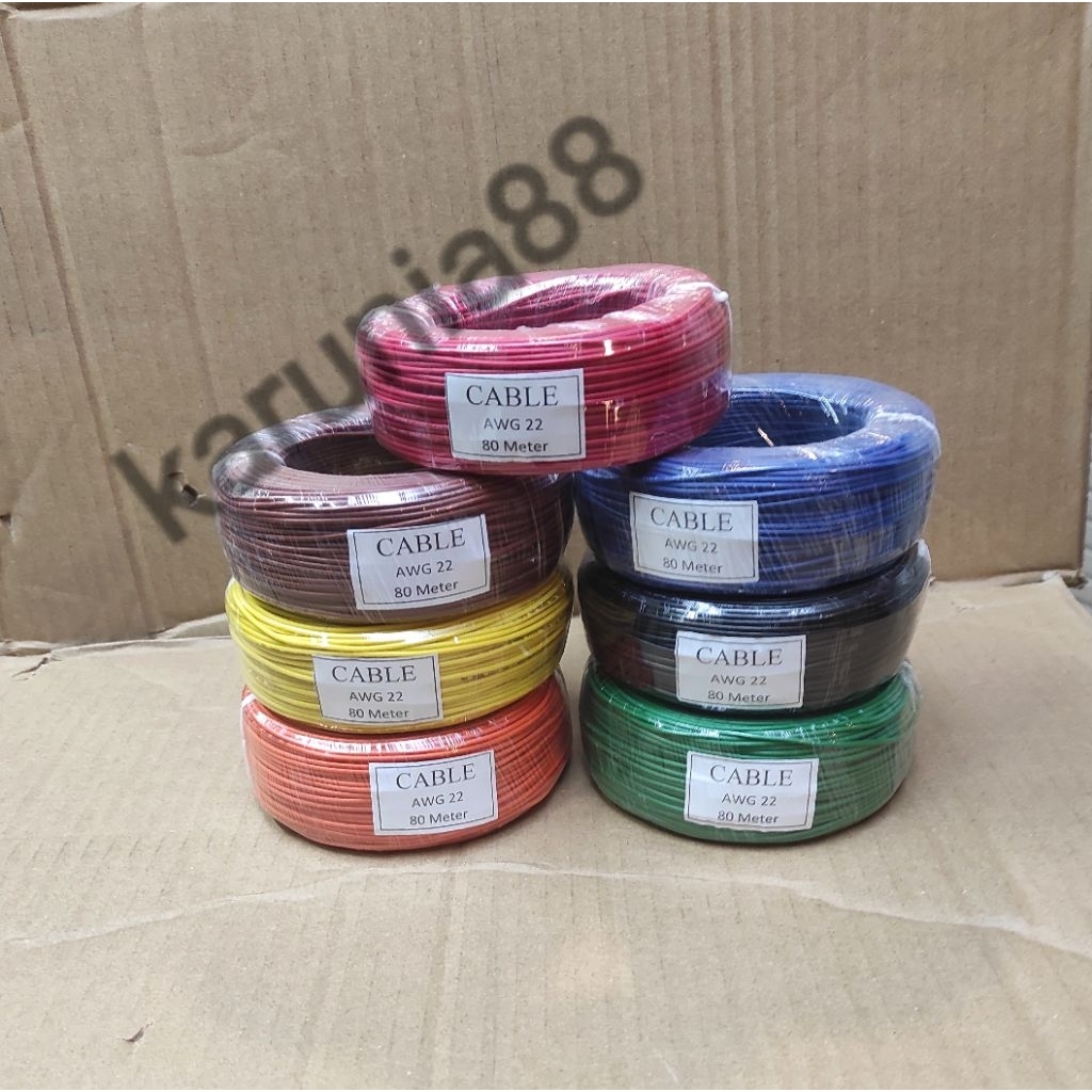 สาย Awg22 1 ม้วน 80m
