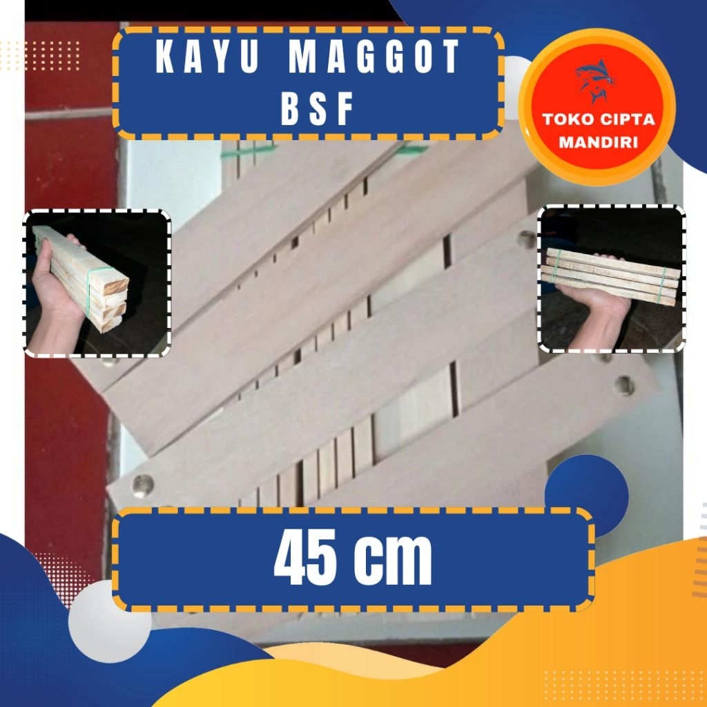 ไม้แมกเก็ต BSF 45 ซม. x 3 ซม. x 1 ซม. BSF ที่จับไข่แม็กgot BSF