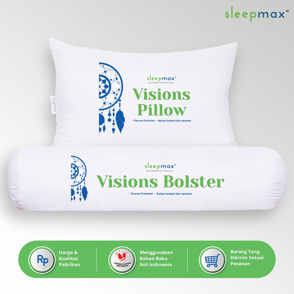 CODE F13T Package 1 หมอน 1 หมอนข้าง Vision Sleepmax Microtex Premium
