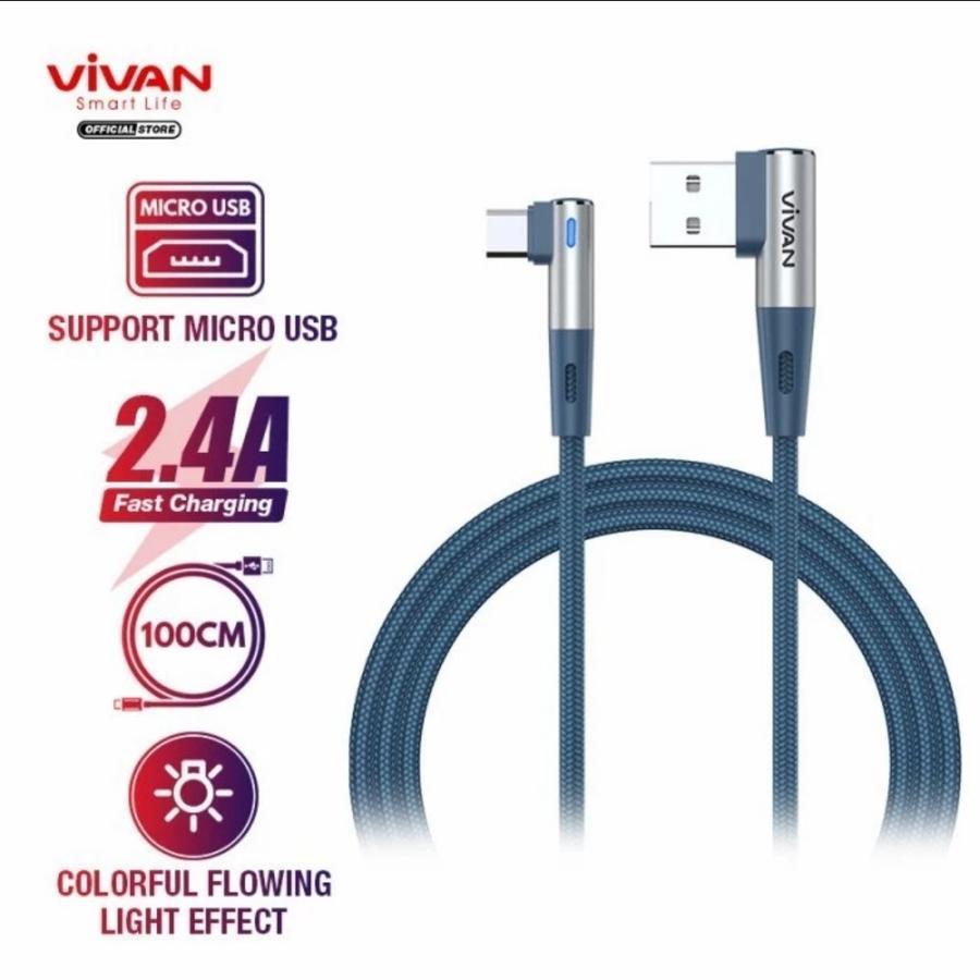SIKU VIVAN BWM100S 2.4A MICRO USB DATA CABLE L ELBOW GAMING DATA CABLE