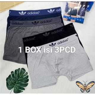 ISI 3PCS BOXER PRIA DEWASA/CELANA DALAM PRIA/SEMPAK PRIA/LAKI LAKI NYAMAN DI GUNAKAN