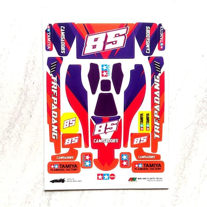 UNGU MERAH Astute Sticker - Camisado86 - ตัวเครื่องสีแดง/ม่วง - Vinnyl Lam. โดฟท์