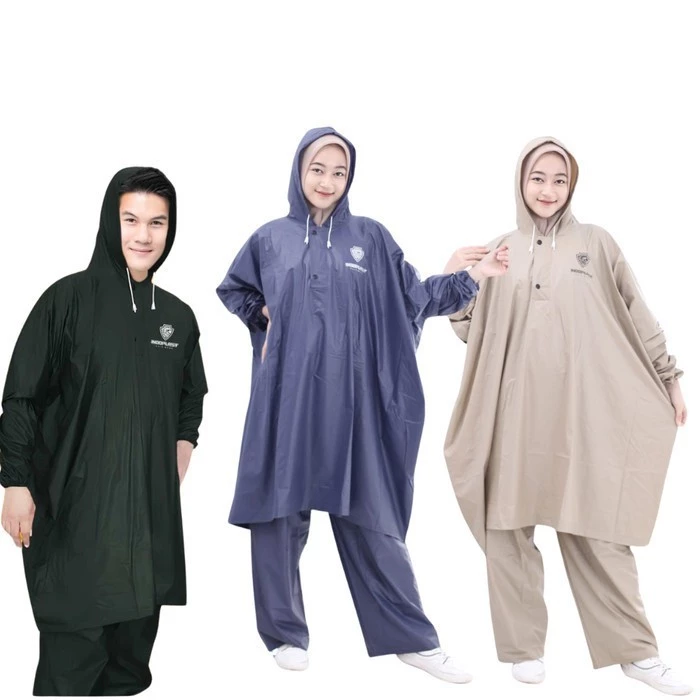 ชุดเสื้อกันฝนพร้อมกางเกง PREMIU Poncho Indoplast สำหรับผู้ใหญ่ thumbnail 4