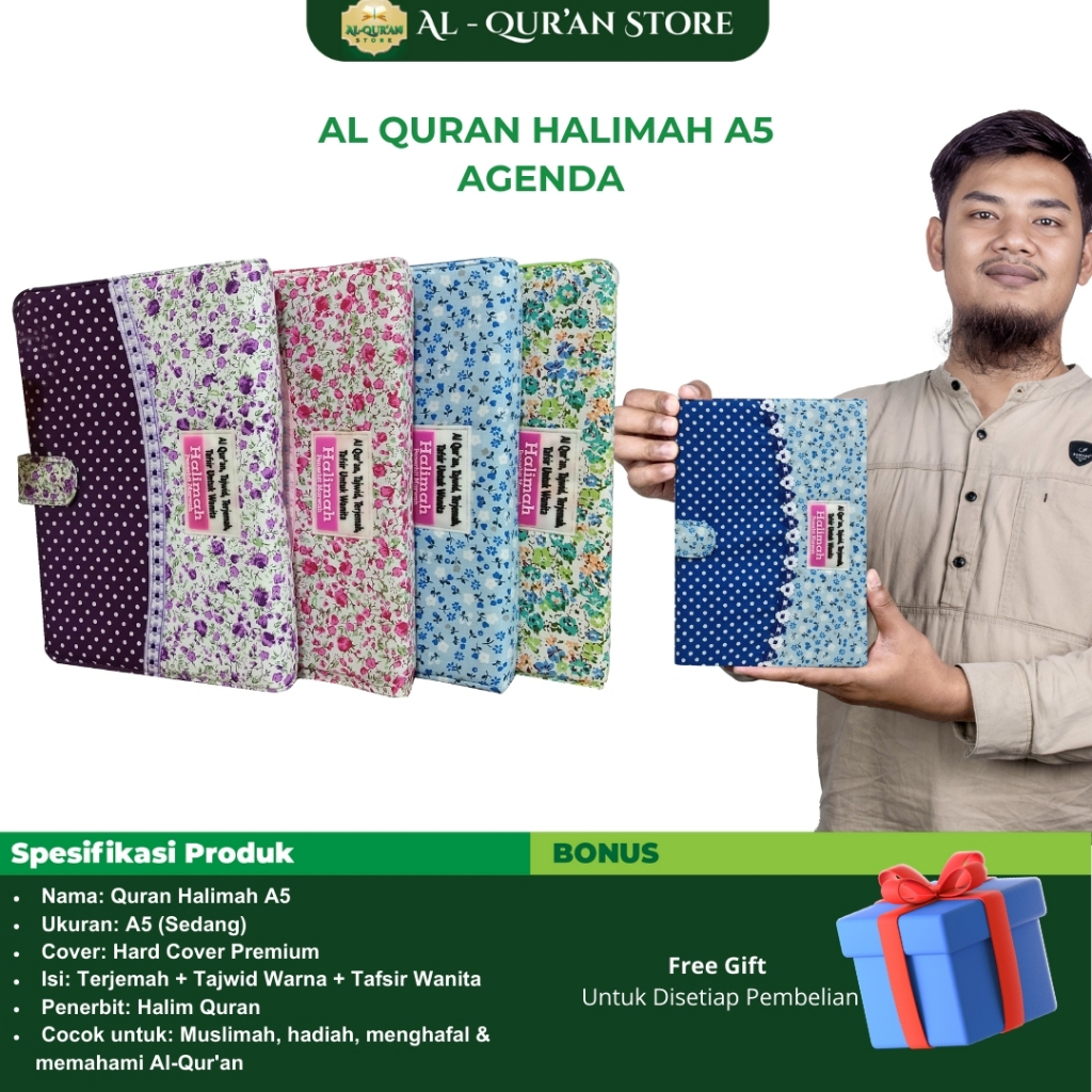 A5 MUSLIM QURAN, ผู้หญิง QURAN, TRANSLATED QURAN, RAINBOW QURAN, ZIPPERED QURAN
