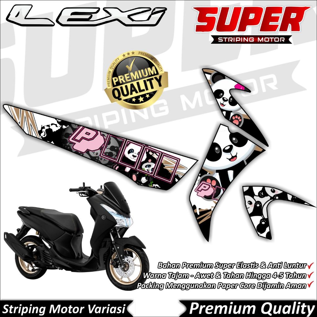 Cool Anti-Fade LEXI สติกเกอร์ LEXI 125 Striping Yamaha LEXI 125 Panda Striping